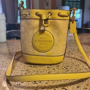 COACH Yellow Dempsey Bucket